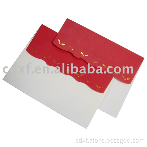 envelope with gold stamping